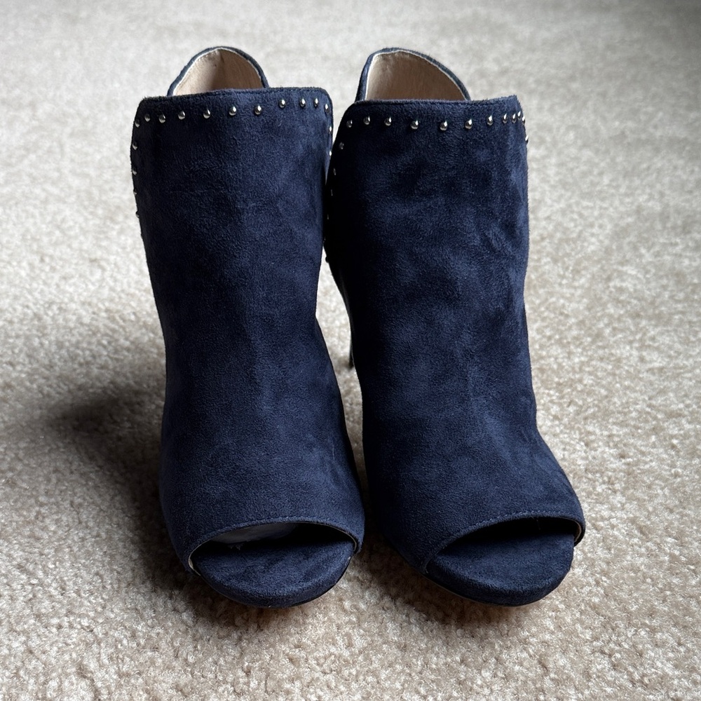 White House Black Market Navy Ankle Booties